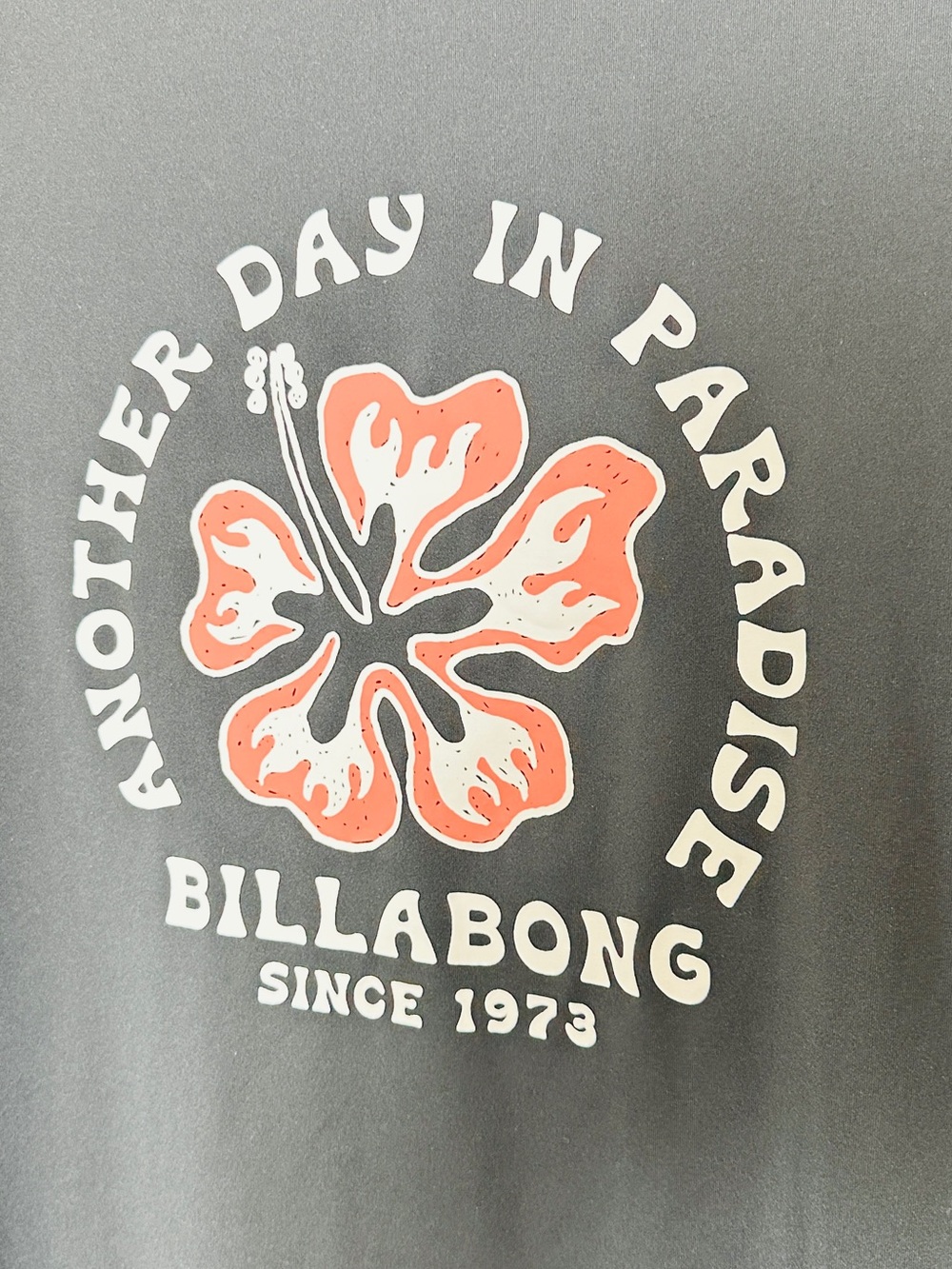 Billabong Beach Babe Black Long Sleeve Hibiscus Surf Swim Rash Guard Top - Picture 8 of 12